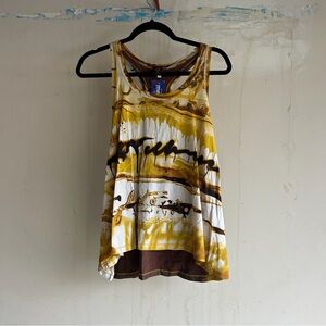 Jean Paul Gaultier Yellow and Brown Tank Top
